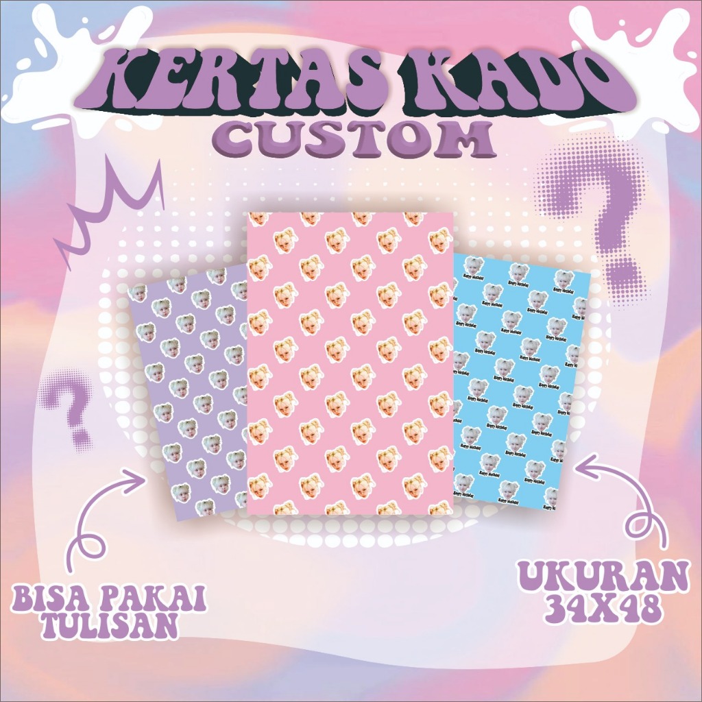 

Kertas Kado aesthetic / KERTAS KADO CUSTOM / KERTAS KADO CUSTOM termurah kertas kado ukuran A3+