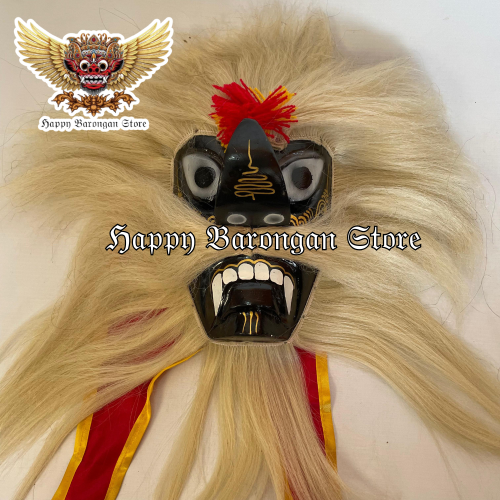 MAINAN ANAK TOPENG BUJANG GANONG. GANONGAN RAMBUT PUTIH BARU