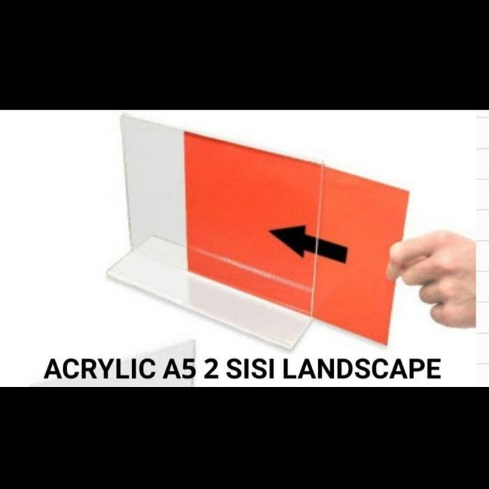 

Acrylic 2 sides paper holder A5 LANDSCAPE Surabaya