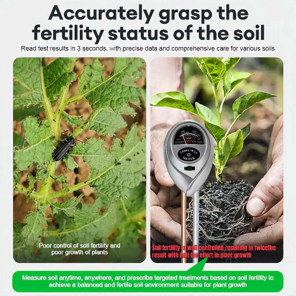 Berkahbaroka28 Alat Ukur Ph Tanah Pengukur Ph Tanah Pertanian Digital Ori Akurat 3 In 1 Moisture Ph