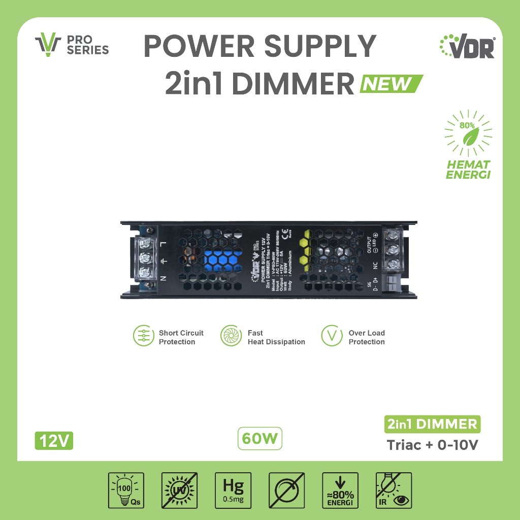 POWER SUPPLY 2IN1 DIMMER 60 W/ 100 W/ 200 W