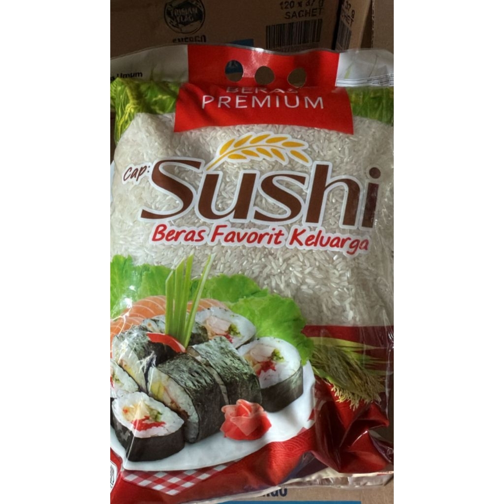 

beras sushi merah dan biru kemasan 5kg