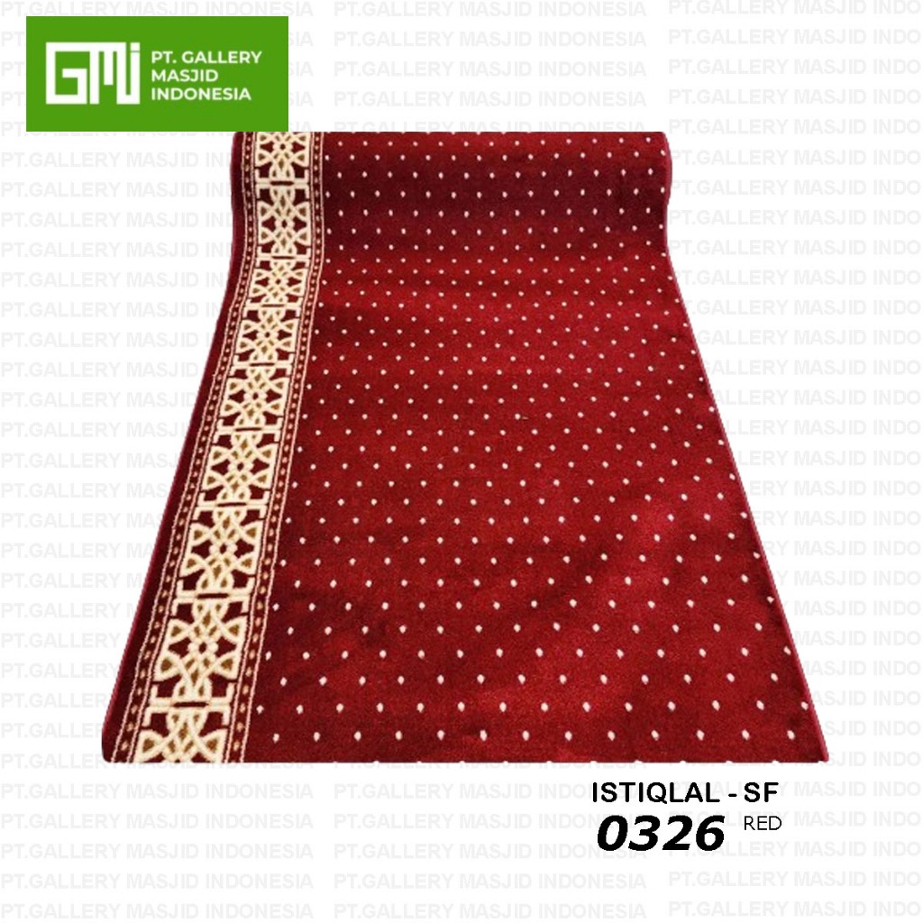 PT. GMI - Karpet Masjid Turki Murah Tebal 12mm Merk Istiqlal / Kapret Mushola / Sajadah Masjid Roll