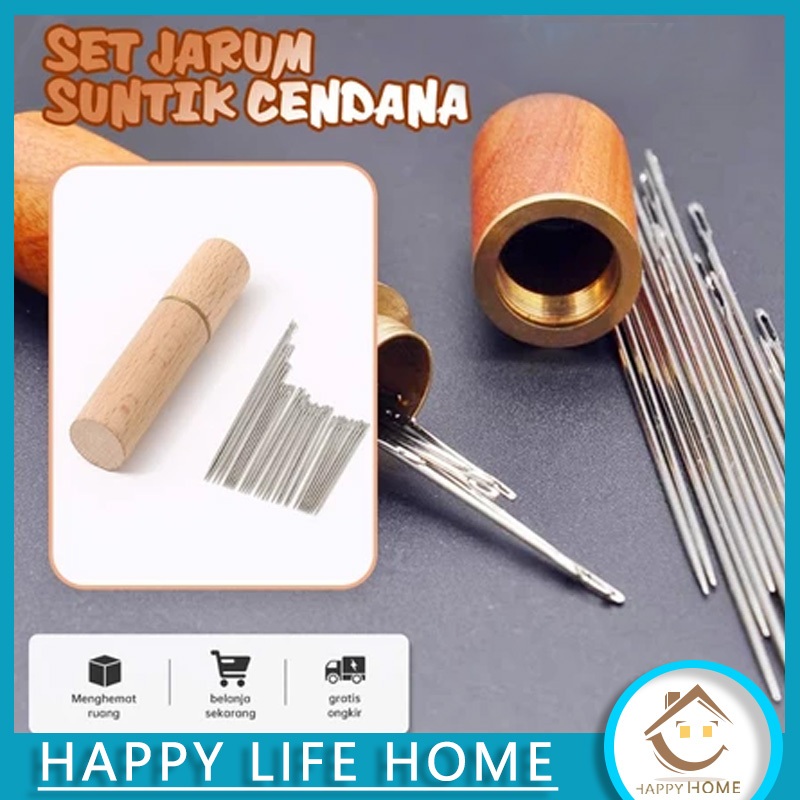 Jarum Pakaian Yang Dijahit Tangan Tanpa Benang Dan Set Benang Jarum Suntik Cangkang Pelindung Kayu Y