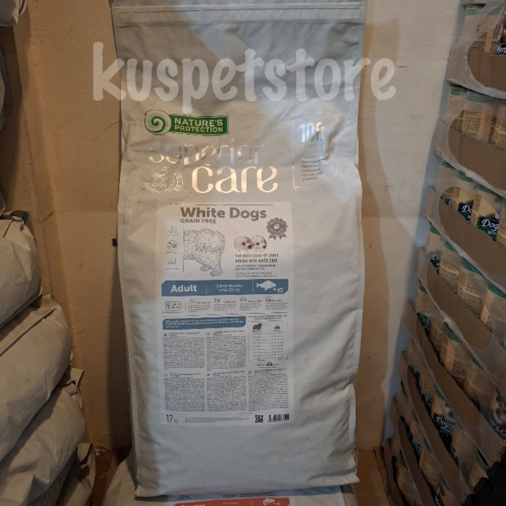 Makanan Anjing / Dogfood Natures Protection  Superior Care White dog Adult White Fish 18kg