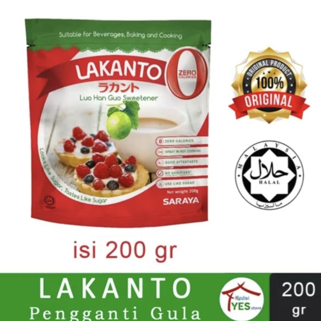 

LAKANTO Luo Han Guo Sweetener 200gr / Keto Gula Pengganti