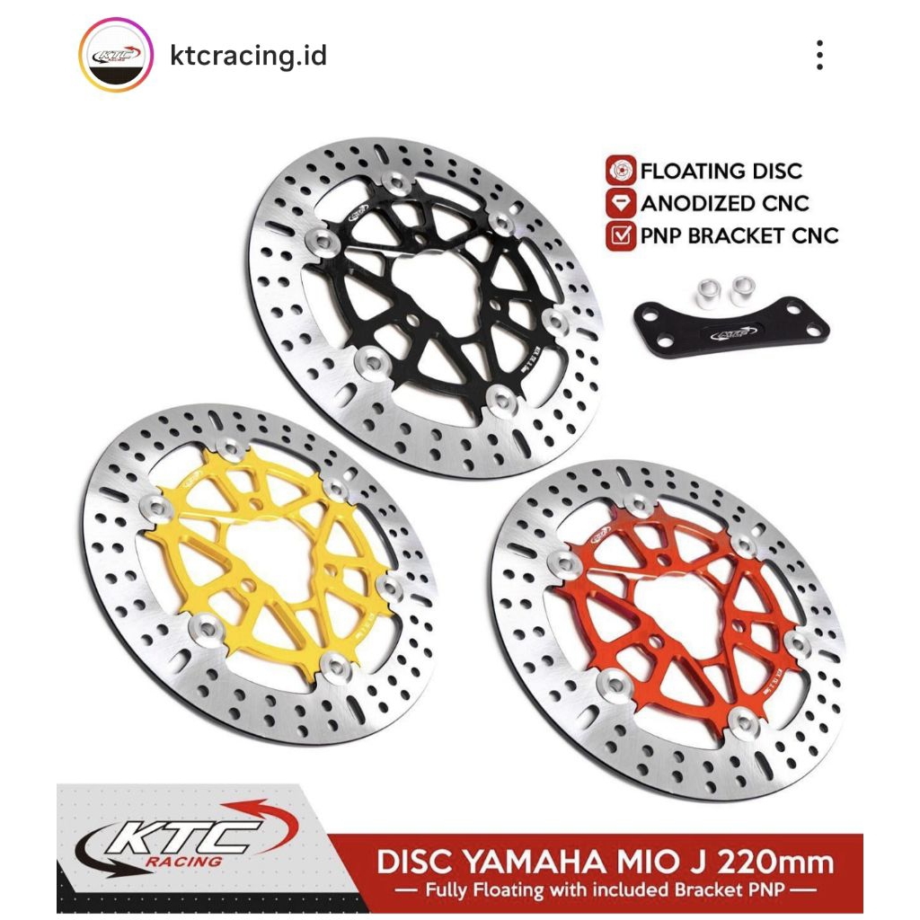 Disc Ktc / Piringan Cakram Ktc Floating 220mm Mio J Mio M3 Mio J Mio Z