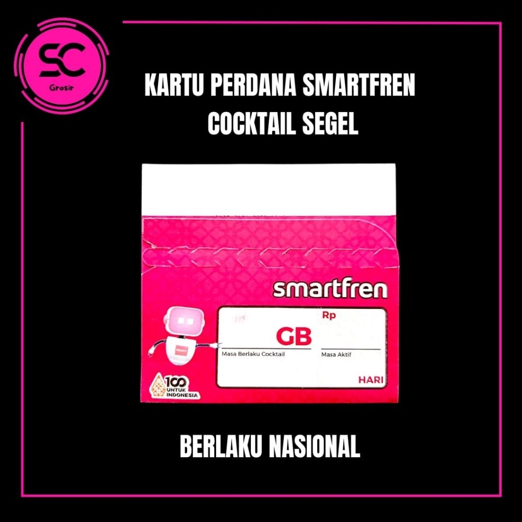 Kartu Perdana Smartfren Cocktail SEGEL Bahan Inject
