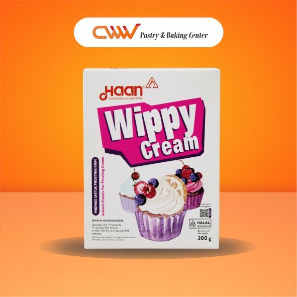 

Haan Wippy Whip Cream Bubuk Powder 200g Tepung Premiks Krim Topping Filling Dekorasi Kue Cake Roti