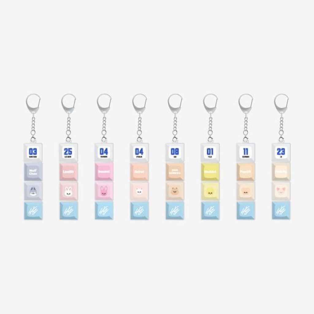 [PRE ORDER] MD SKZOO KEYCAP KEYRING STRAY KIDS KARMA POPUP STORE WOLF CHAN LEEBIT DWAEKKI JINIRET HA