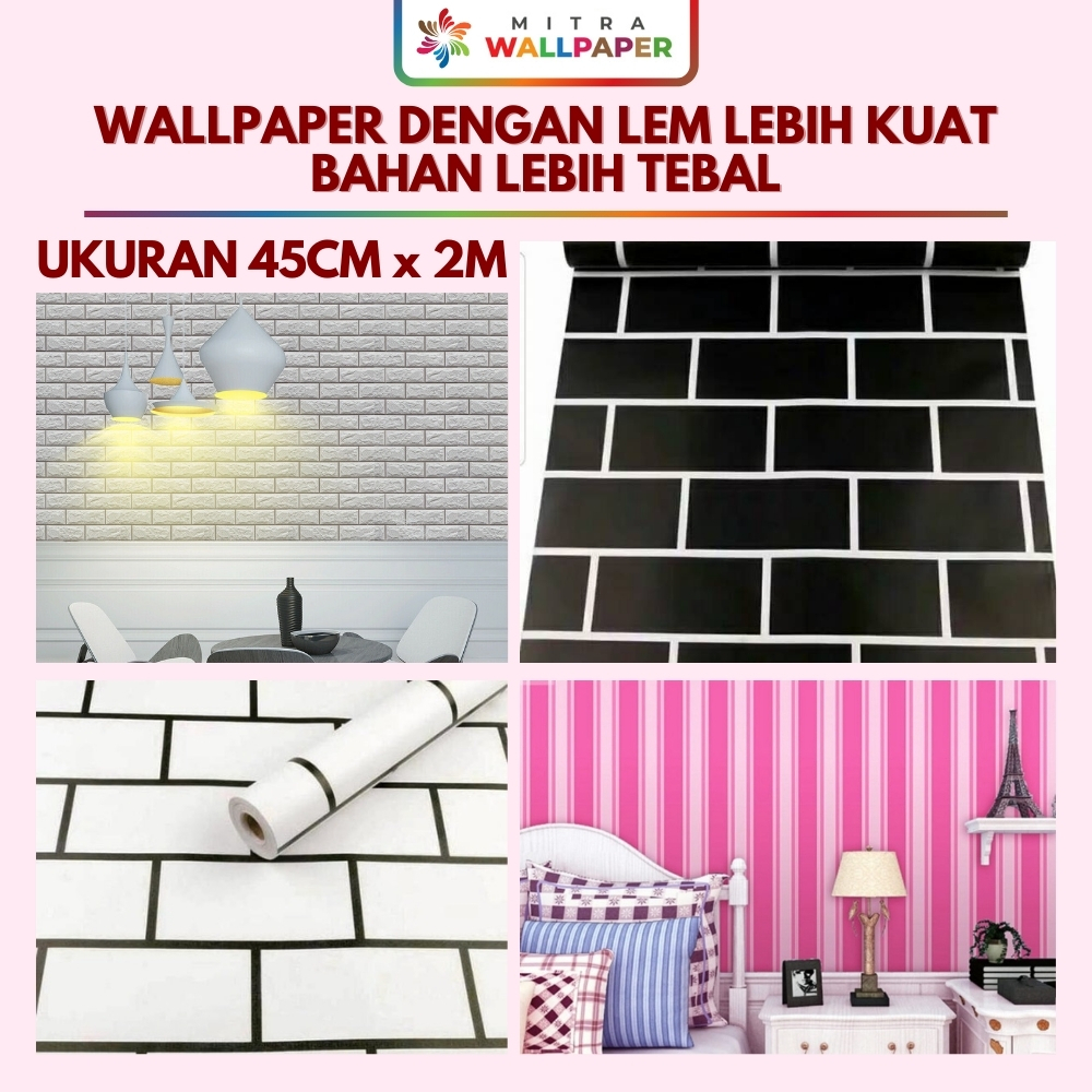 Wallpaper Dinding Kamar Tidur Motif Batu Bata Walpaper Dinding Bata Hitam Walpeper Dinding Batu Alam