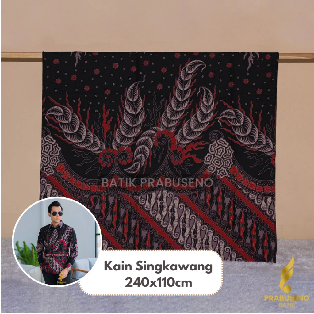 Batik Prabuseno KAIN Batik Print Motif SINGKAWANG / Kain Batik Prabuseno
