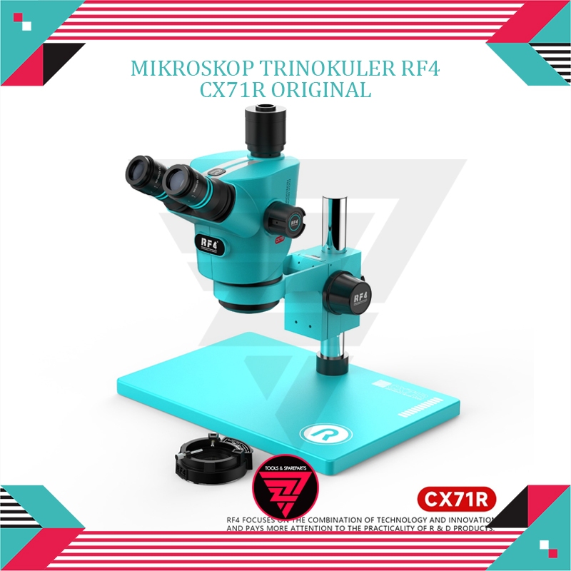 Mikroskop Trinokuler RF4 CX71R Original Plus Lampu LED