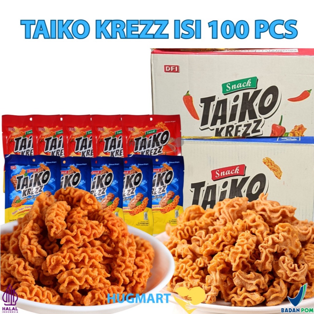 

[ PAKET USAHA ] TAiKO KREZZ GURIPANG 100PCS RASA SWEET SPICY & SAPI PANGGANG / SNACK RENYAH GURIPANG