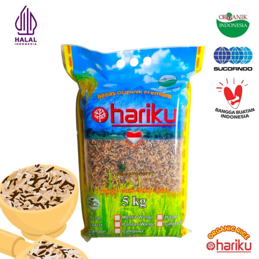 

HARIKU Beras organik Campur 5 Kg
