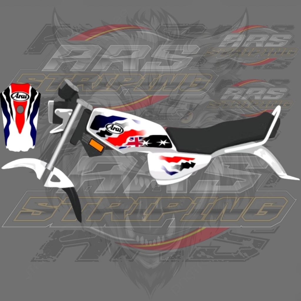 STRIPING STICKER TRANSPARAN RX KING ARAI DOOHAN KONSEP NEW