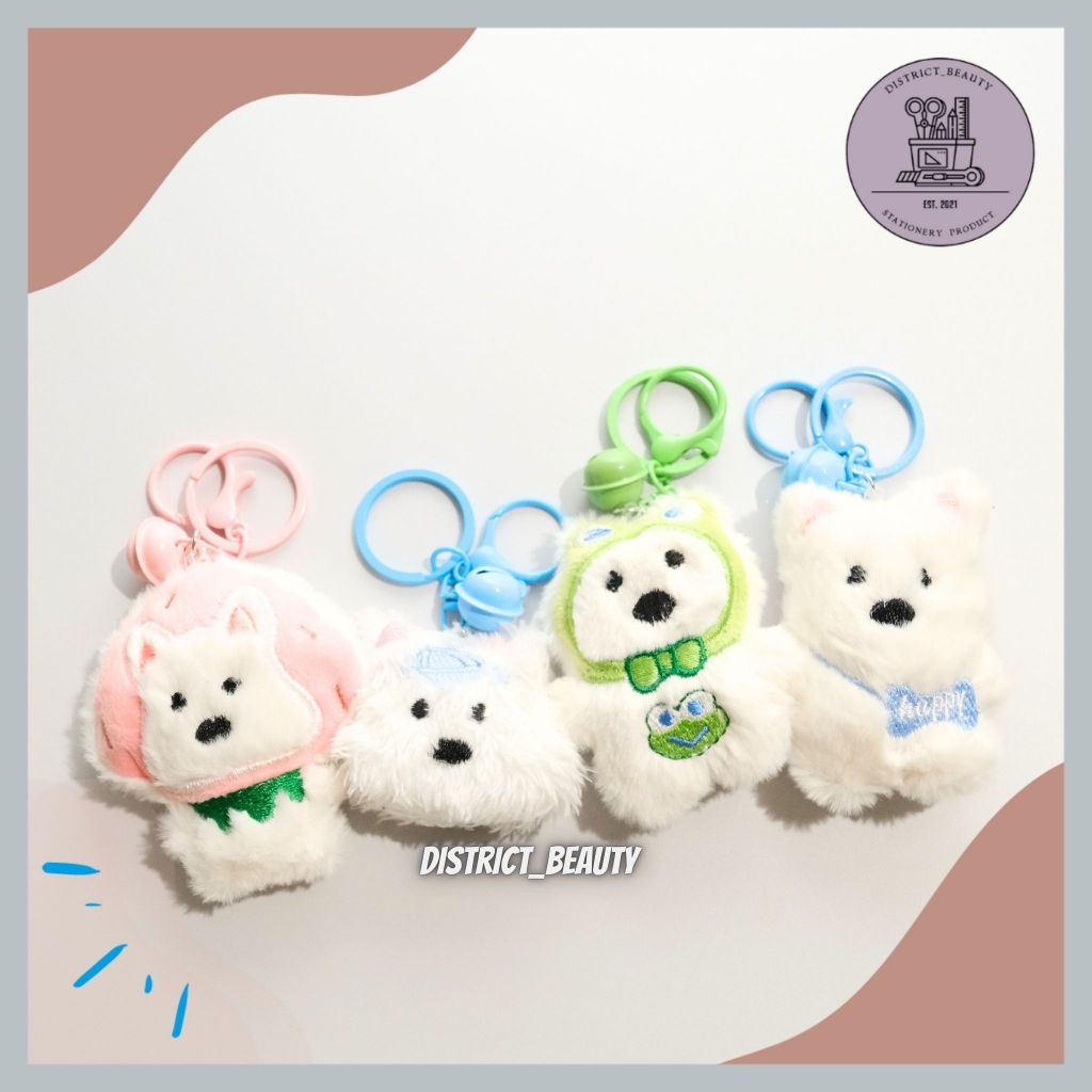 GANTUNGAN KUNCI BAG CHARM BERNARD BEAR CUSTOM KEYCHAIN KEYRING BAG CHARM BONEKA MINI BERNARD BERUANG