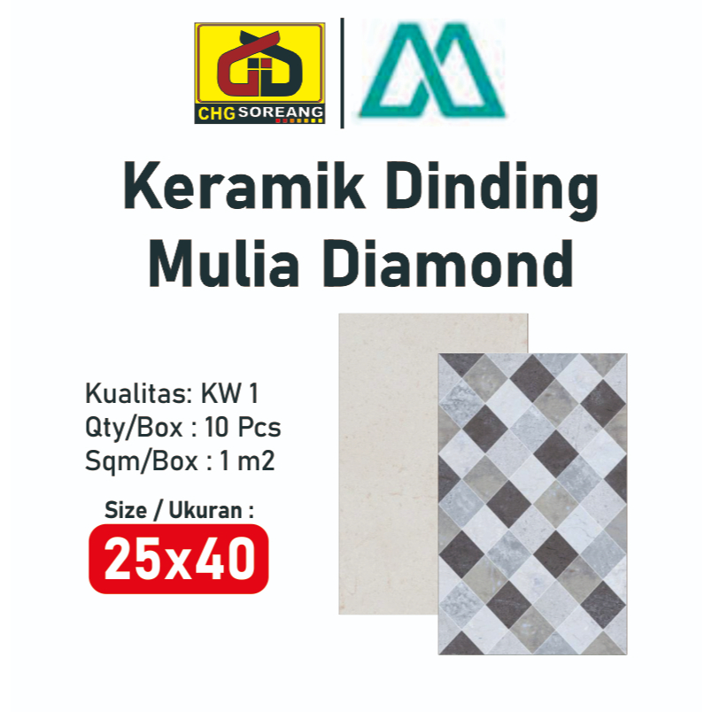 KERAMIK DINDING 25X40 MULIA DIAMOND