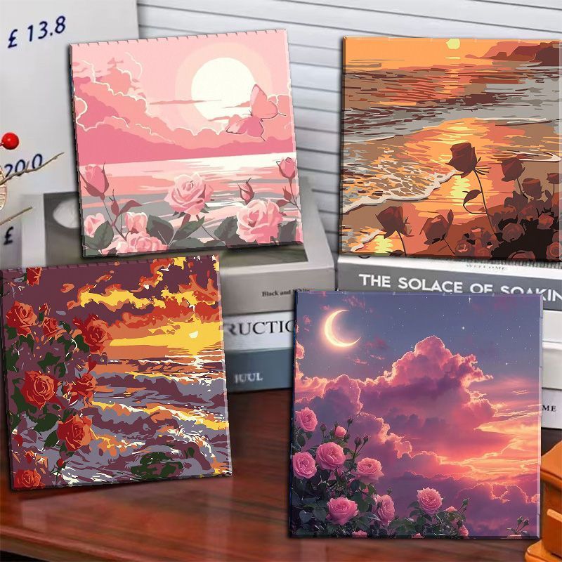 

DONMI Paint By Number 20x20cm Lukisan Kanvas DIY Digital Painting Kit With Kanvas