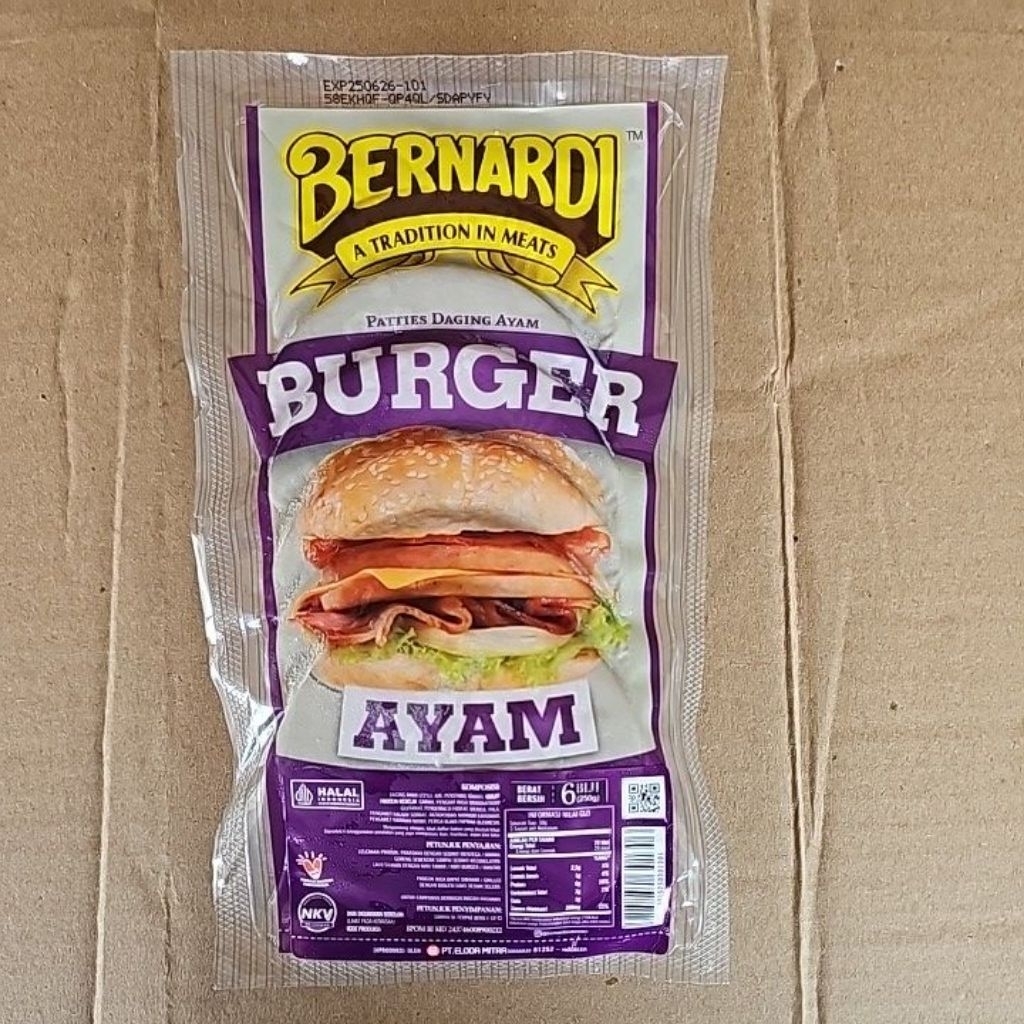 

BERNARDI chicken burger premium 6s 250gr
