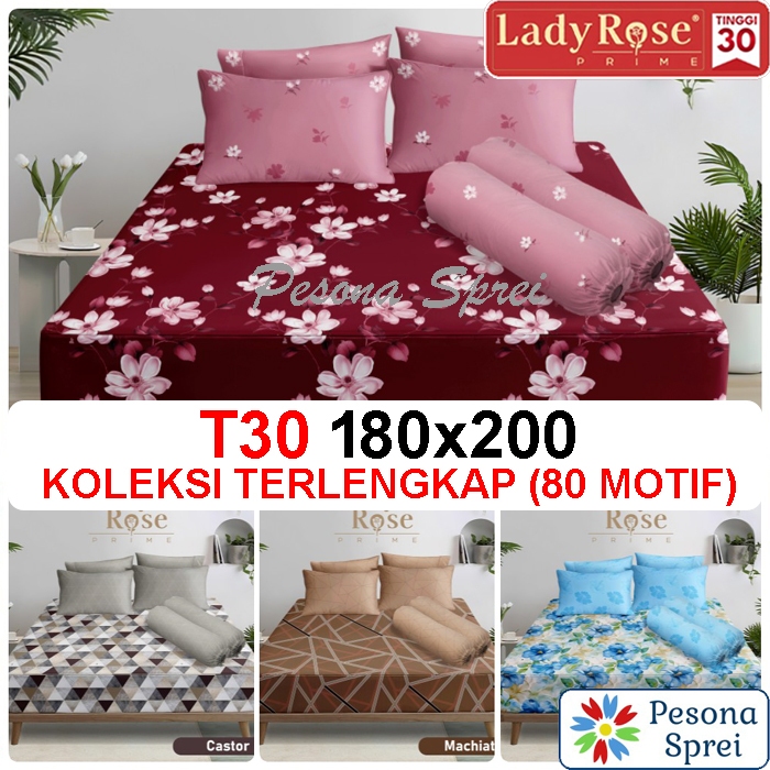 Feraristore Sprei Lady Rose Prime 180X200 Tinggi 30 / Sprei Lady Rose King / Lady Rose Sprei 180X200