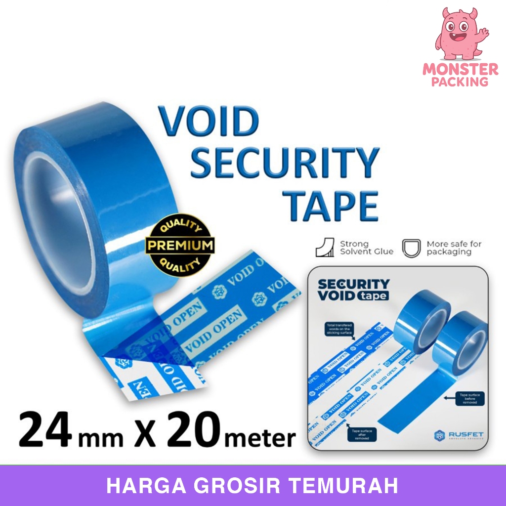 

Lakban SECURITY VOID 24mm x 20m SECURITY SAFETY GRIP TAPE SATUAN