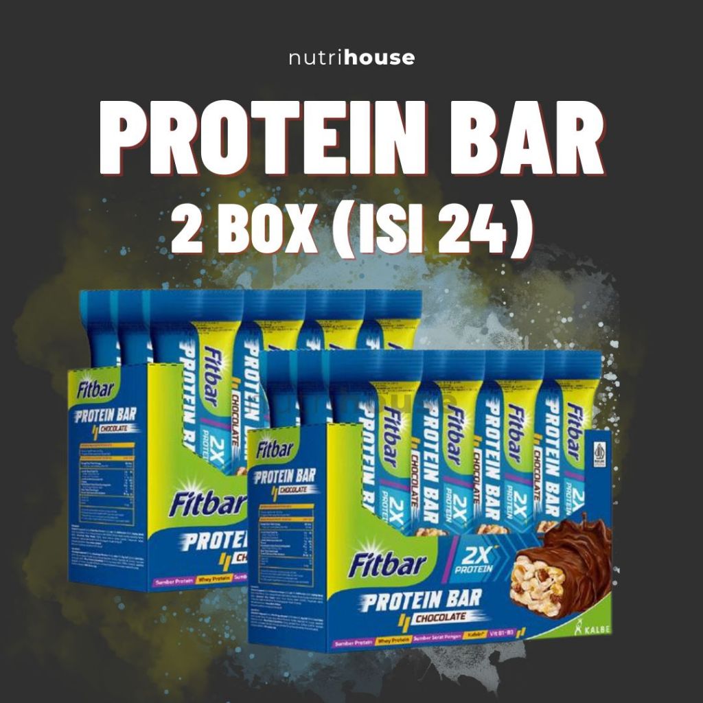 

Fitbar Protein Bar Chocolate 25gr - 2 box isi 24 saset Fit bar Multigrain Bar Oat Bar