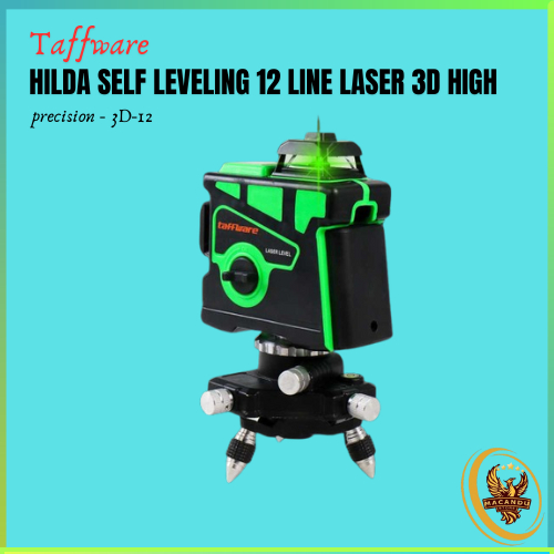 Taffware Hilda Self Leveling 12 Line Laser 3D High-precision - 3D-12 / laser pengukur waterpass