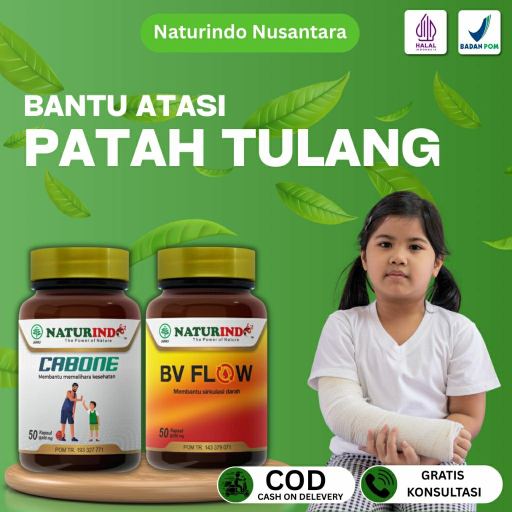 Obat Herbal Patah Tulang dan Retak Kalsium Tulang Dan Sendi Vitamin Tulang Cabone Naturindo