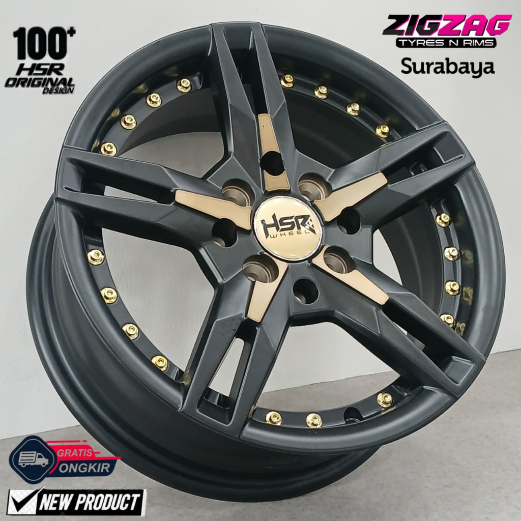 Velg Racing R14 HSR Keunikai For Wuling Airev Brio Satya Agya Racing Model Bintang
