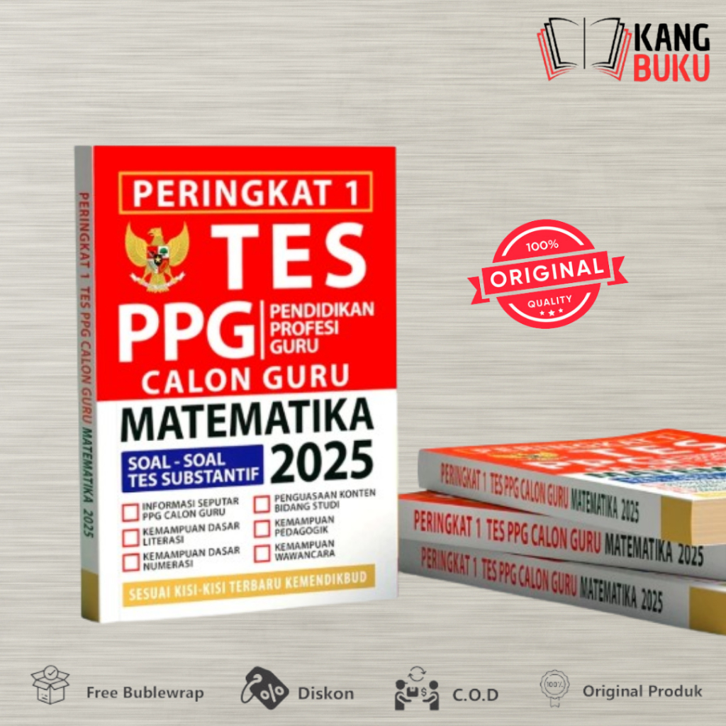 BUKU PPG GURU MATEMATIKA 2025 - BUKU SOAL PPG CALON GURU MATEMATIKA 2025 - MEDIA EDUKA