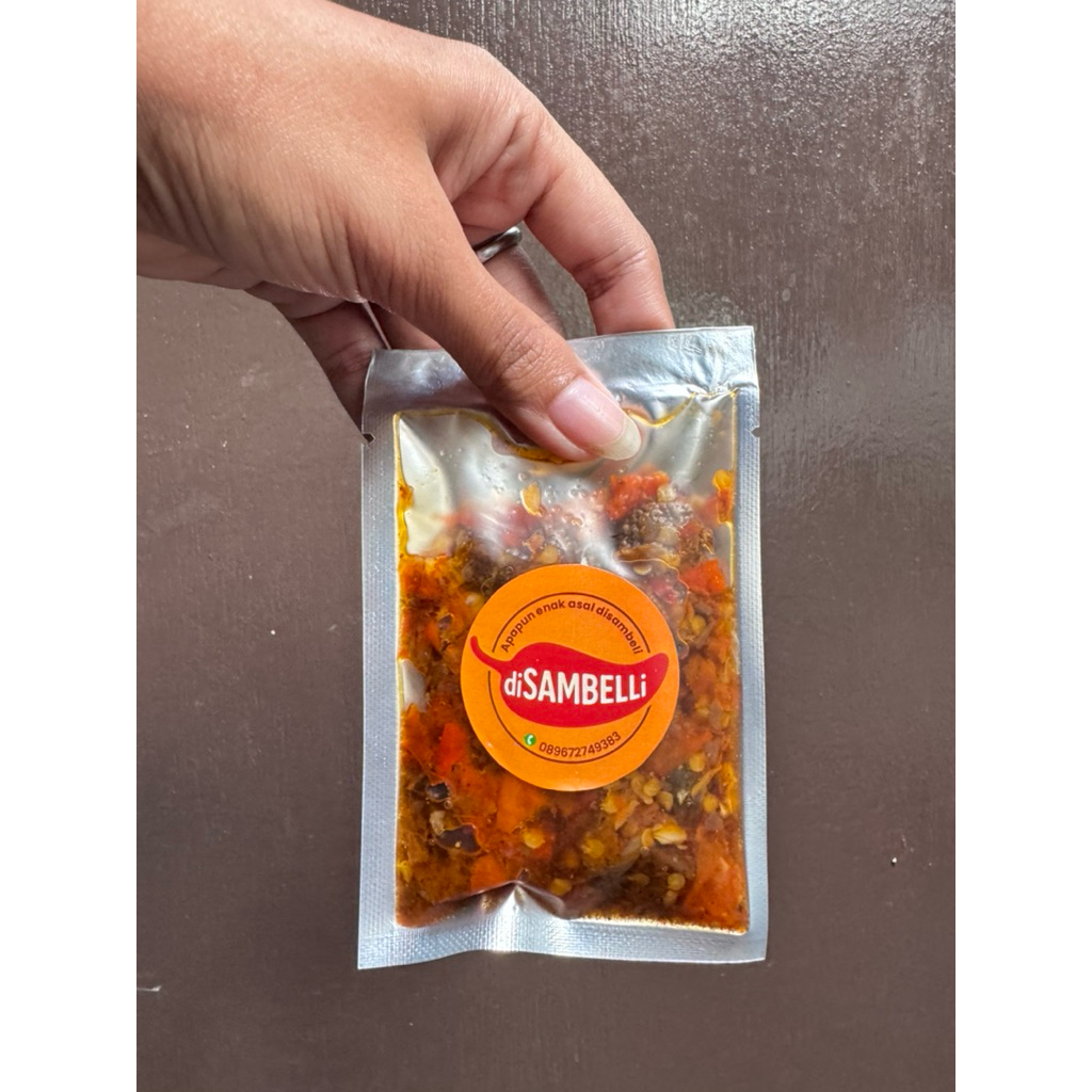 

diSAMBELli sambal ati Ndower rasa daun jeruk kemasan sachet 40gr (gurih asin pedas, tidak manis)