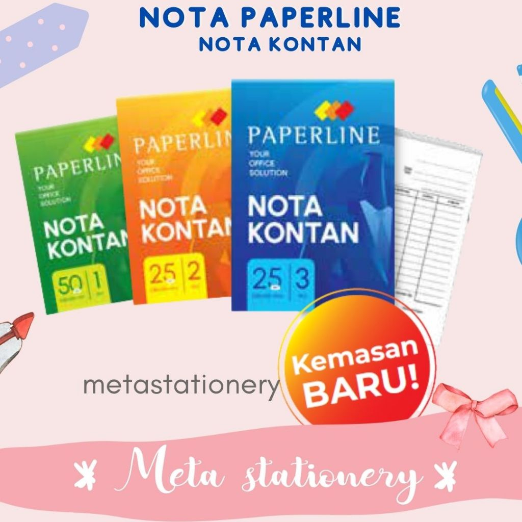 

Buku Nota / Nota Kontan Paperline Kecil & Besar 1 Ply / 2 Ply / 3 Ply ( 1pcs )