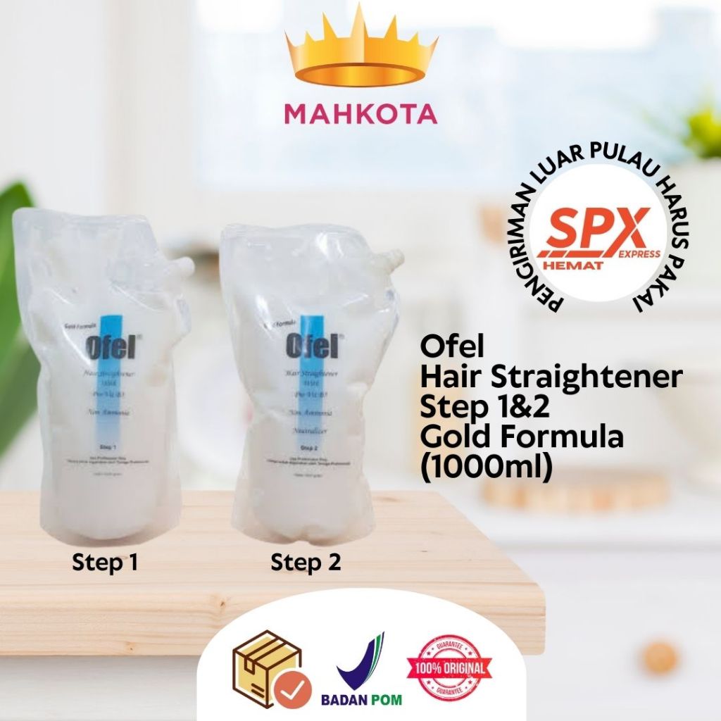 **Mahkotacosmetik**Ofel Hair Straightener Step 1/2 Gold Formula (1000g)