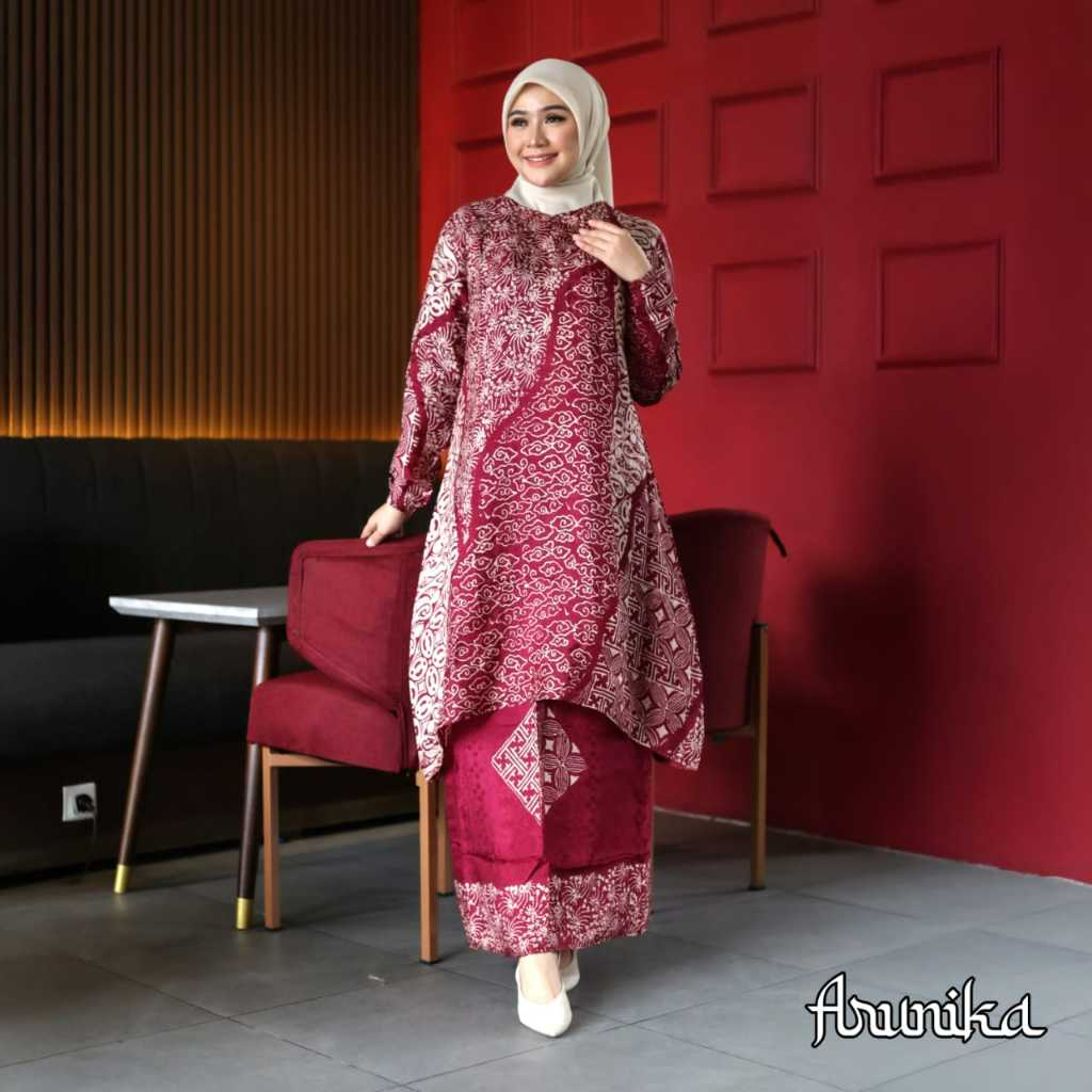 SET BATIK TERBARU 2025 GAMIS BATIK MEWAH ELEGANT SET BATIK VISCOSE SUTRA STELAN BATIK PREMIUM STELAN