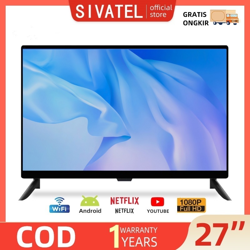 Sivatel Smart TV 27 inch TV LED Digital TV Android 11.0 FHD ReadyTelevisi-Garansi 1tahun