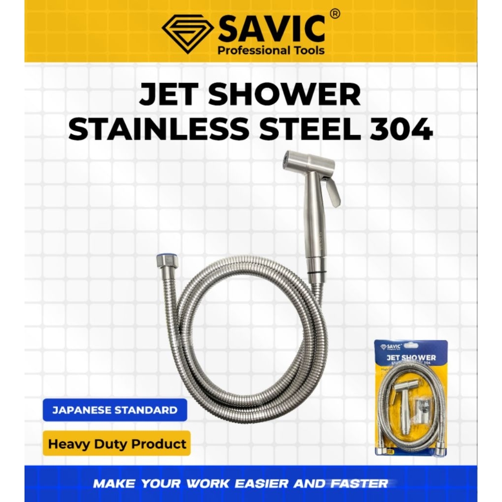 Savic Jet Shower Stainless Steel / Hand Shower Cebok / Kepala Shower Kamar Mandi Savic Stainless Ste