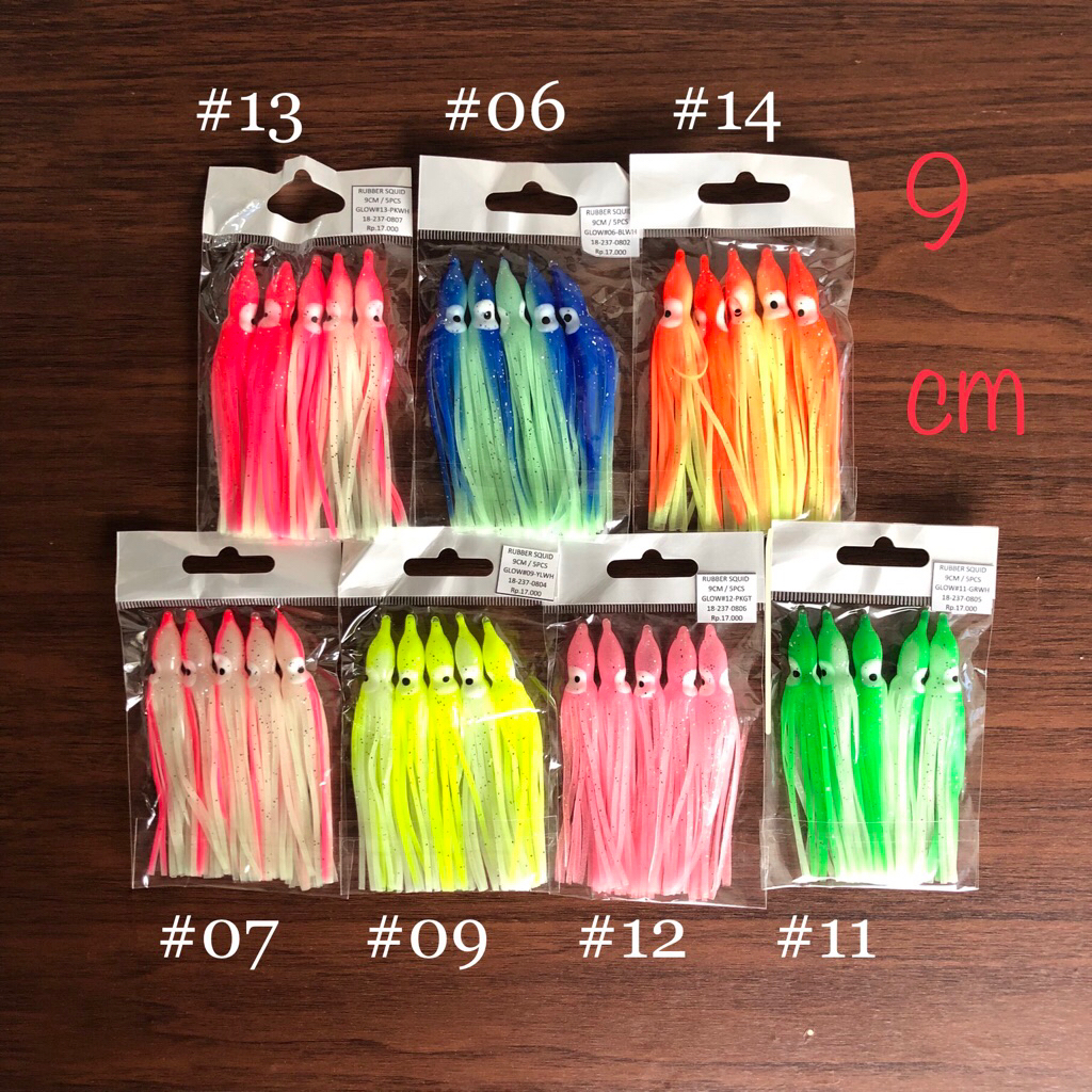 CUMI KARET 9CM / RUBBER SKIRT GLOW 9CM