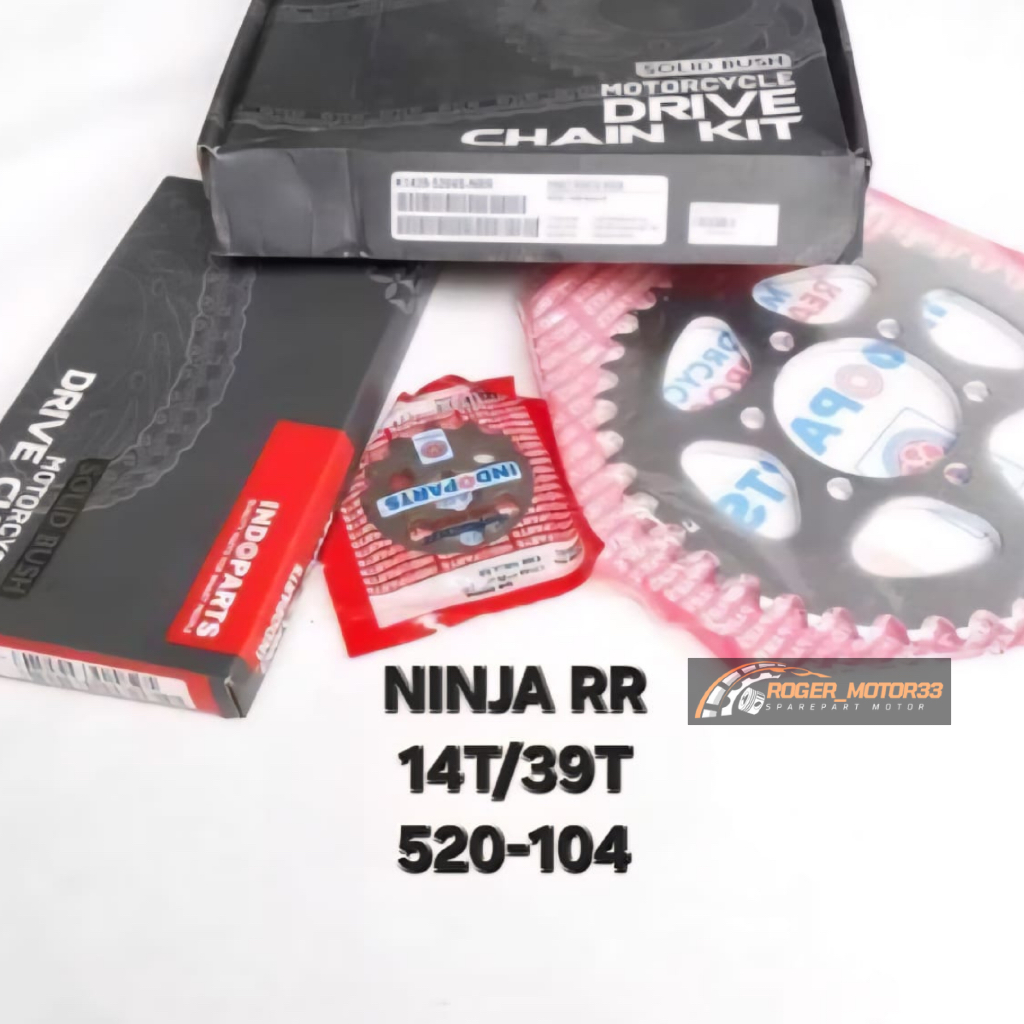 GEAR SET NINJA RR 14T/39T 520-104 INDOPARTS ORIGINAL