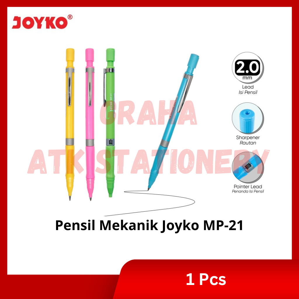 

[1 Pcs] Pensil Mekanik Joyko MP-21 / Mechanical Pencil 2.0mm Joyko MP-21