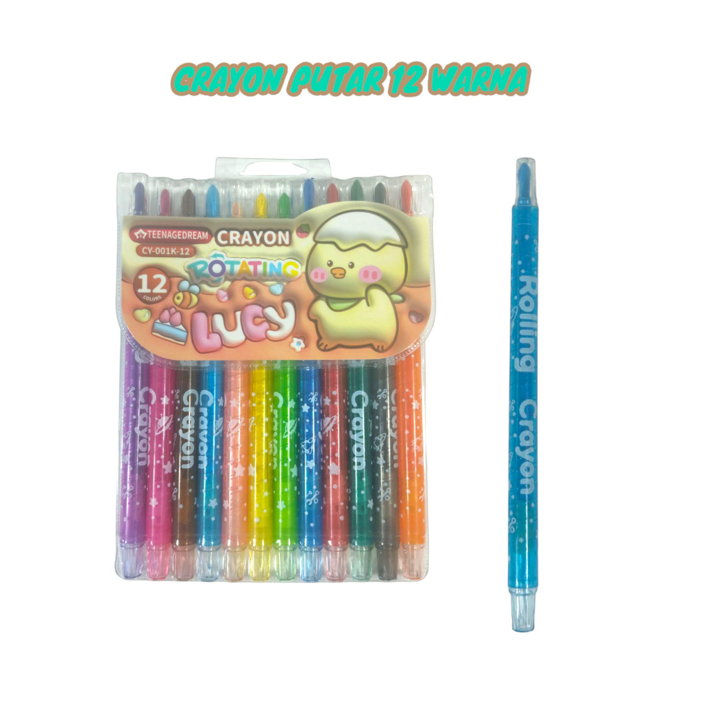 

Crayon Putar 12 Warna – Krayon Putar Praktis & warna Cerah untuk Anak