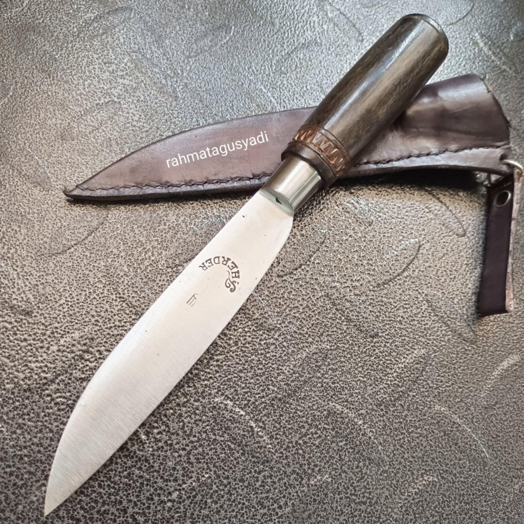 Promo Pisau dapur cap garpu 5 inc super tajam sarung kulit mewah