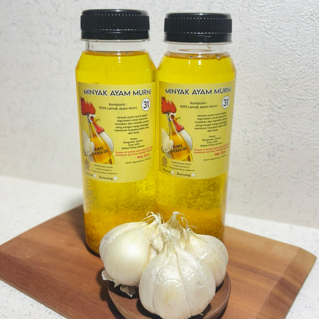 

Minyak Ayam Bawang 250ml / MPASI BB BOOSTER Chicken Fat Oil / Schmaltz / Lemak Ayam (FRESH Home Made)