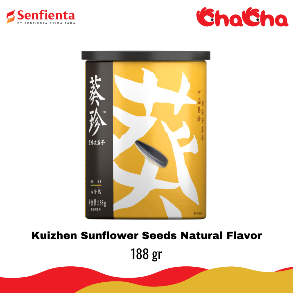 

Kuizhen Sunflower Seeds Natural Flavor 188gr | Kuaci Import Premium | Kuaci Jumbo | Cemilan Sehat