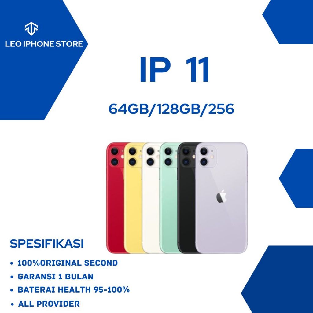 IP 11 64GB 128GB 256GB Second Fullset Mulus LCD Original GOOd Conditions LIKE MULUS AIPHONE 11