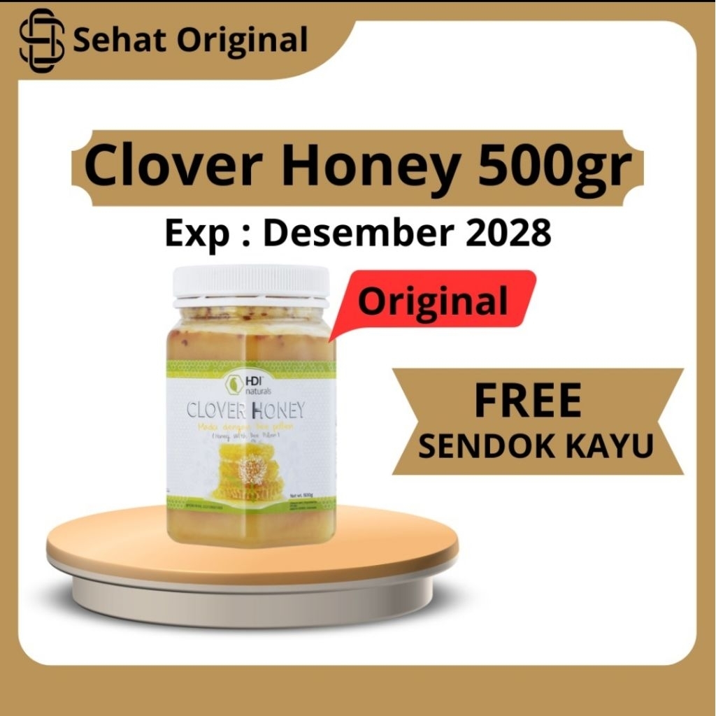 

Clover Honey 500gr Original Free Sendok Kayu