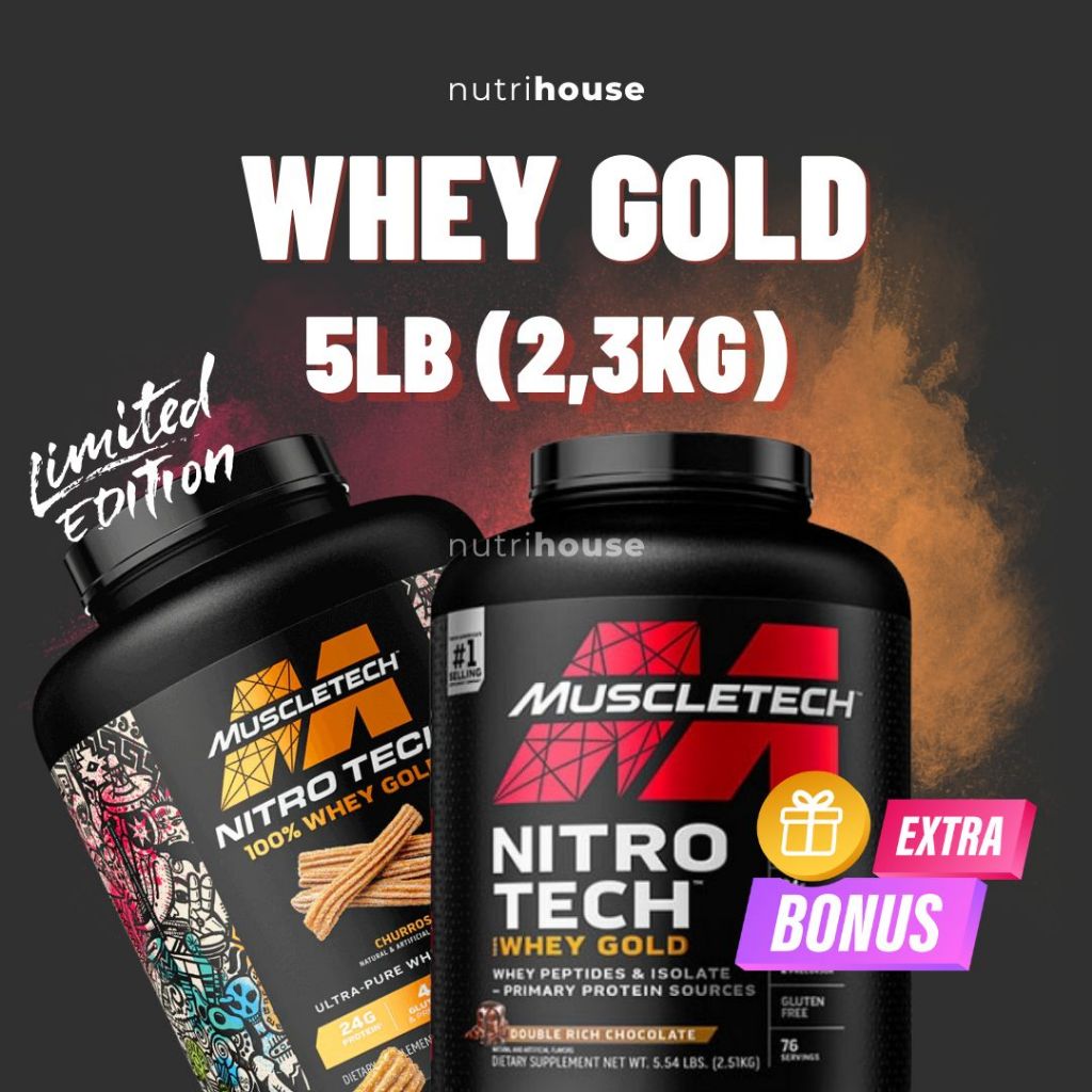 Muscletech Nitrotech WHEY GOLD 5lb Nitro Tech Whey Whey Gold Premium Protein Blend