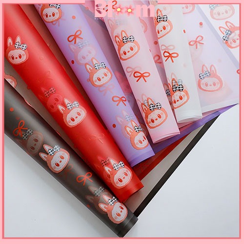 

Kertas buket bunga list color frame motif labubu cute FLower wrapping KB85