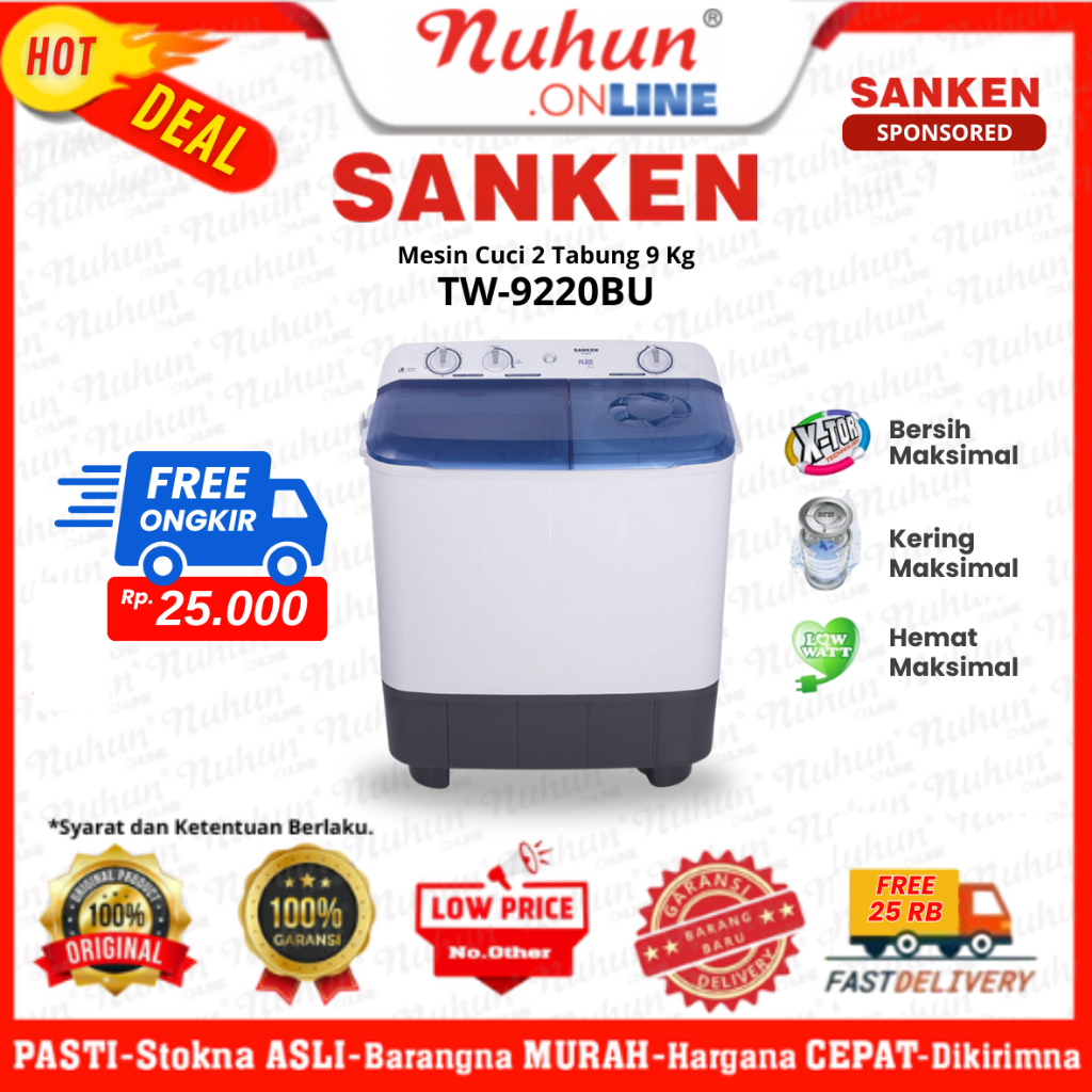 Sanken Mesin Cuci TW-9220BU