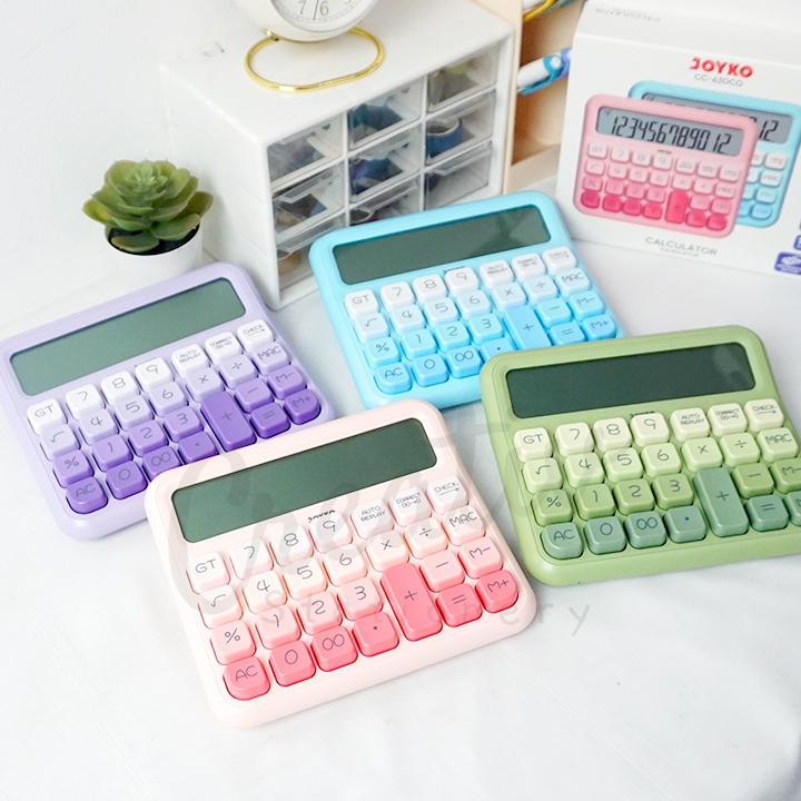 

Joyko Kalkulator Calculator Aesthetic 12 Digit CC 63DCO Warna Check & Correct